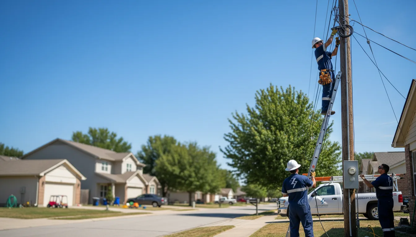 Residential electrician providing installation services in Sawyer, OK
